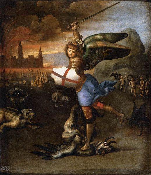 St Michael and the Dragon, RAFFAELLO Sanzio